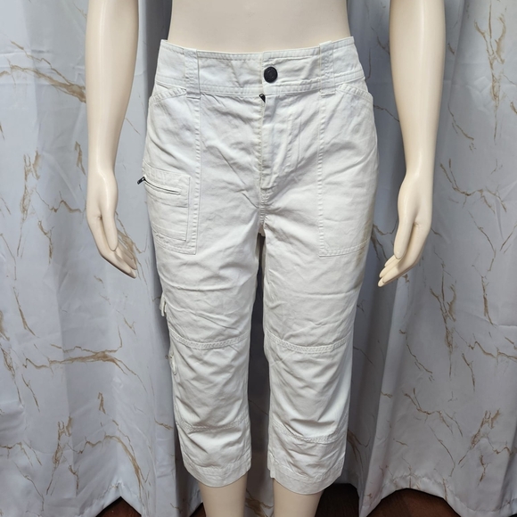Ralph Lauren Cream Capris Lightweight Resort Style - Picture 1 of 6